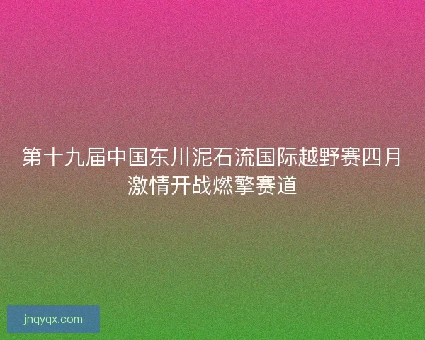 第十九届中国东川泥石流国际越野赛四月激情开战燃擎赛道